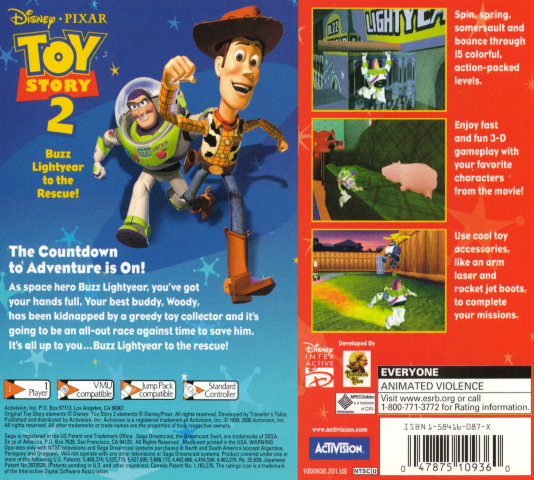 Toy Story 2 DreamCast - Video Game - Used - CaveGamers - Image 2