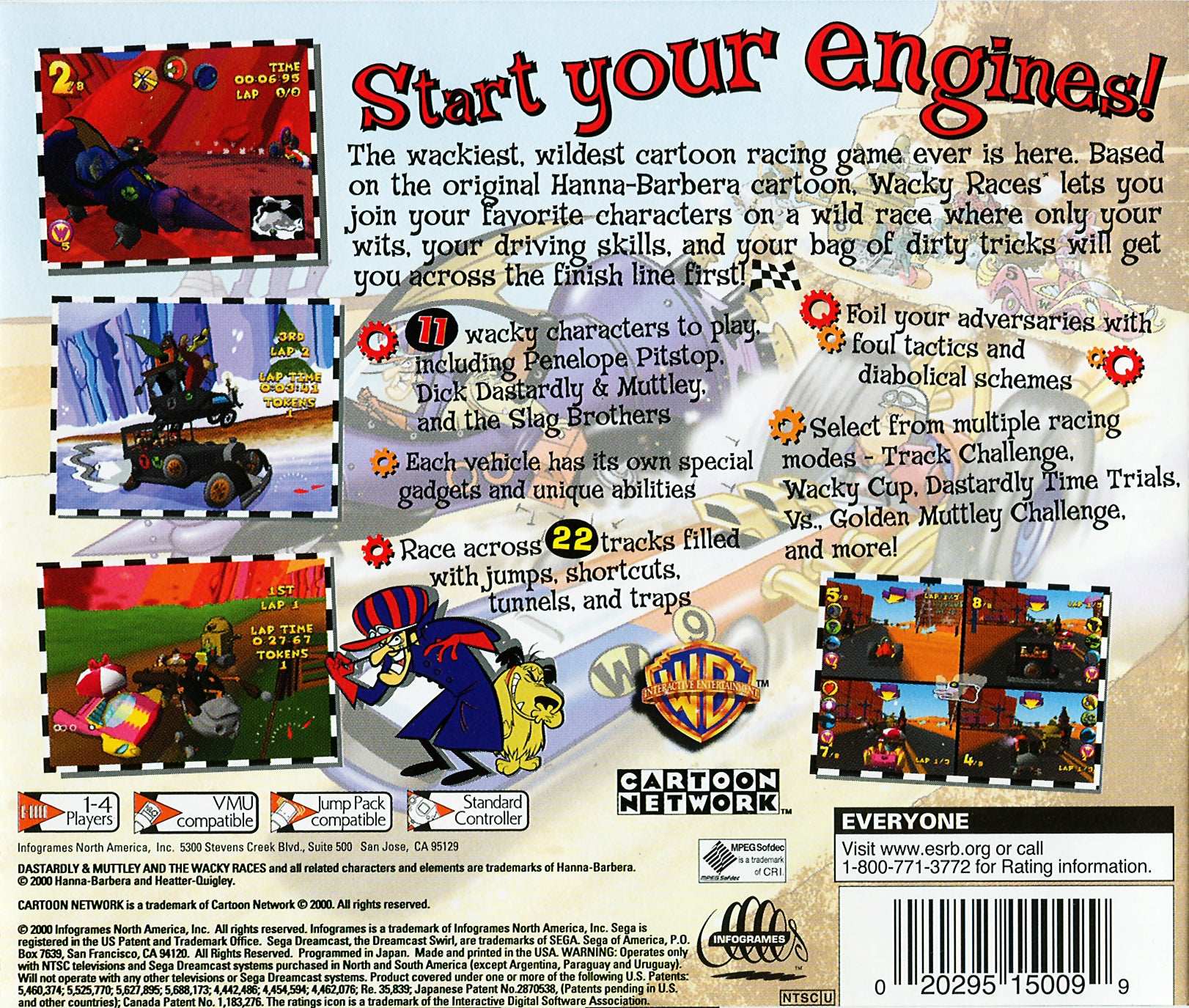 Wacky Races DreamCast - Video Game - Used - CaveGamers - Image 2