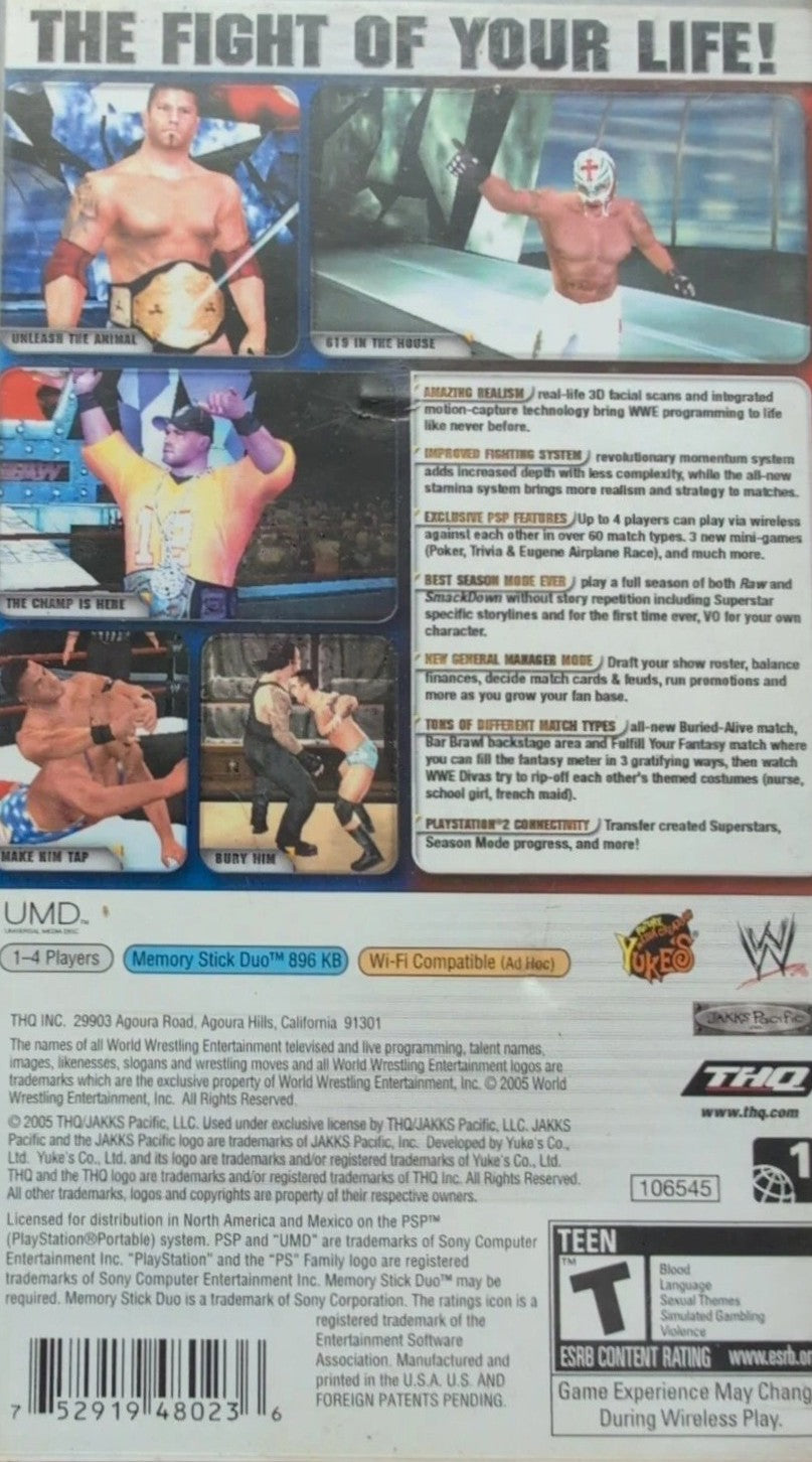 WWE Smackdown vs. Raw 2006 PSP - Video Game - Used - CaveGamers - Image 2