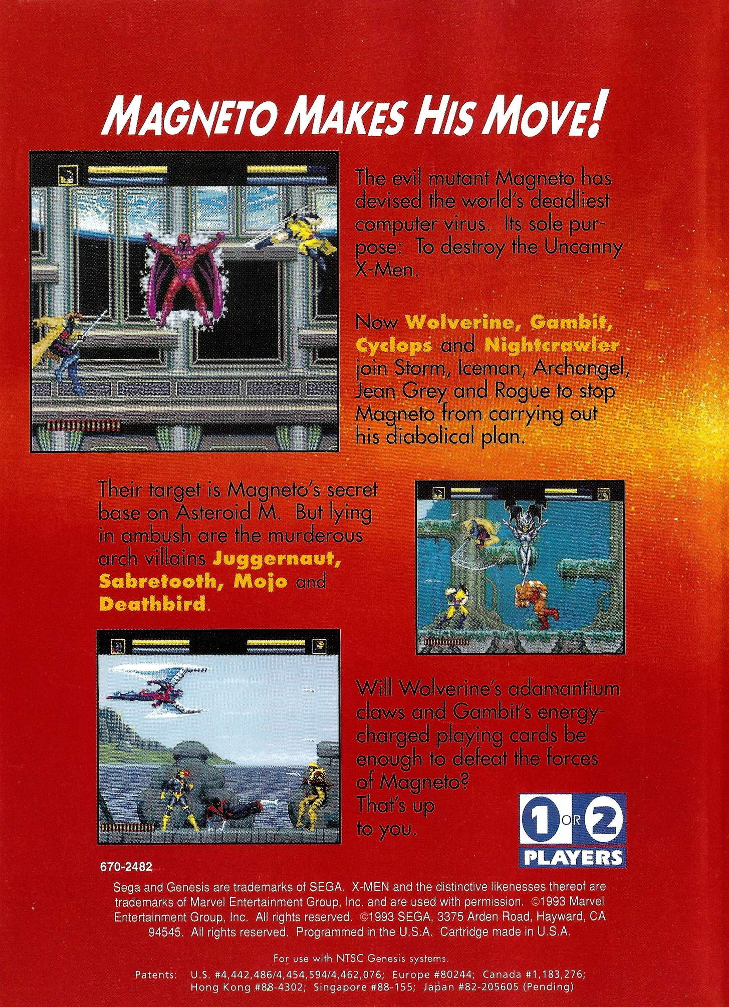 X-Men Genesis - Video Game - Used - CaveGamers - Image 2