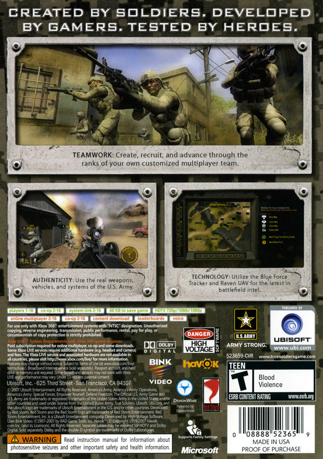 America's Army True Soldiers Xbox 360 - Video Game - Used - CaveGamers - Image 2