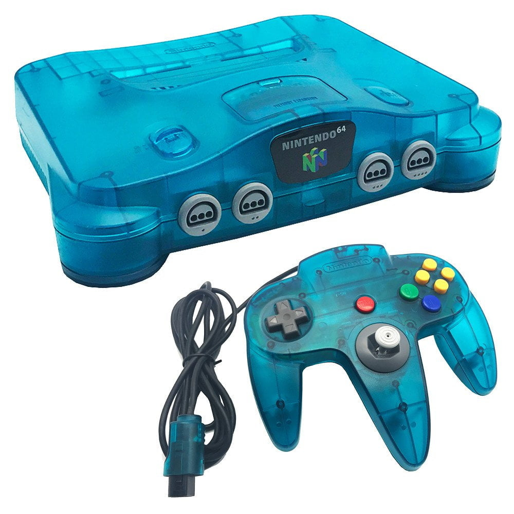 Nintendo 64 Console - Ice Blue N64 - Video Game System - Used - CaveGamers