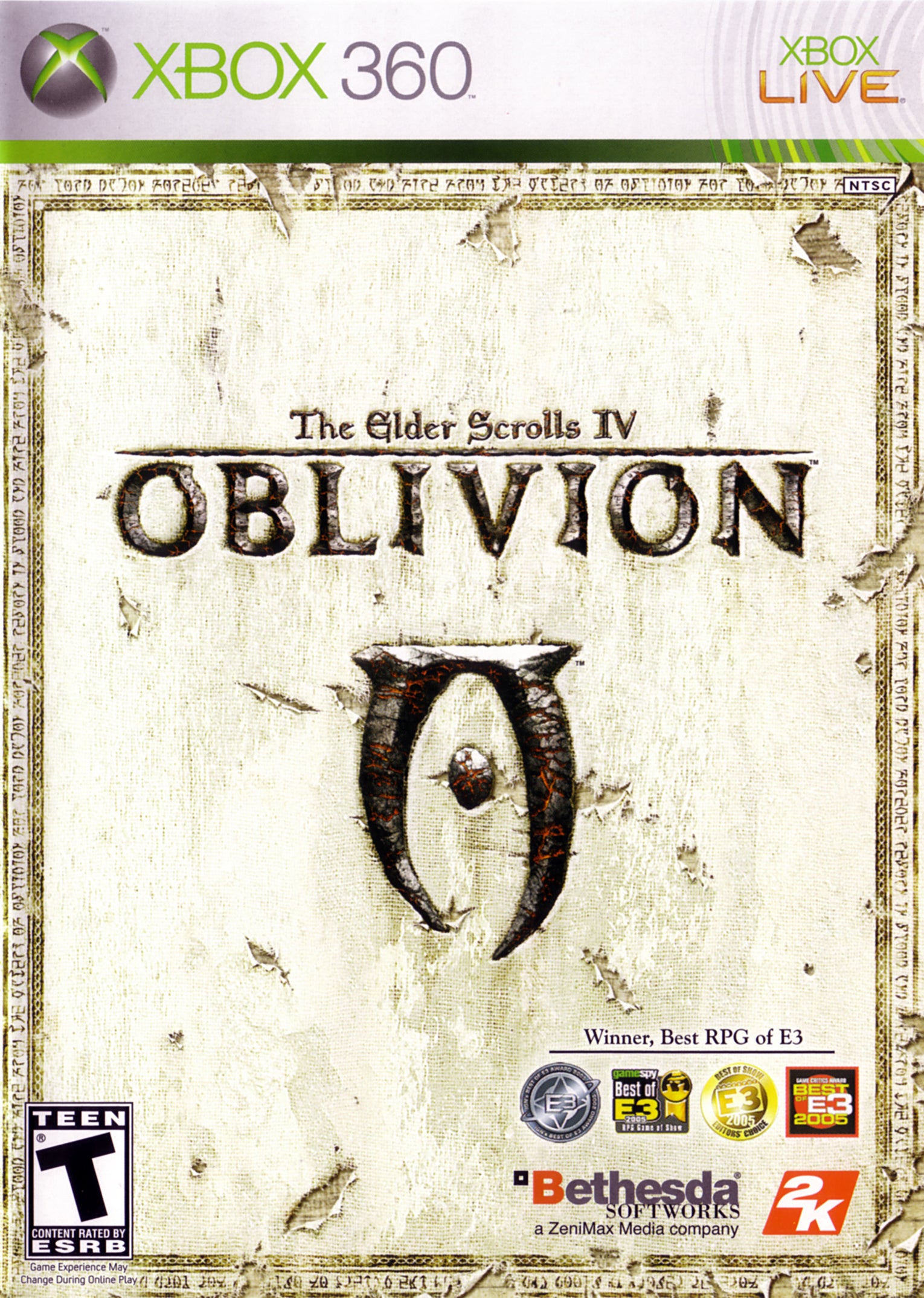 Elder Scrolls IV Oblivion Xbox 360 - Video Game - Used - CaveGamers