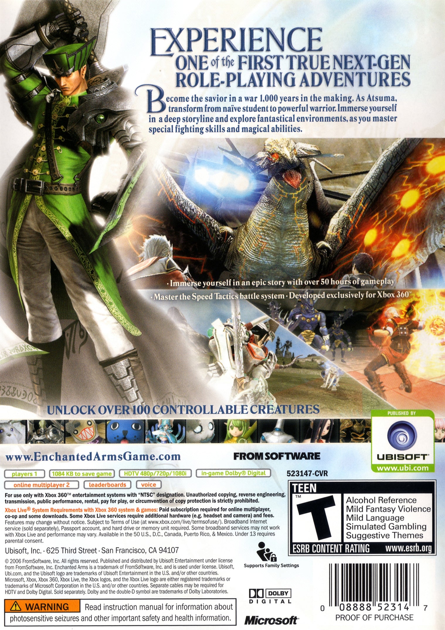 Enchanted Arms Xbox 360 - Video Game - Used - CaveGamers - Image 2
