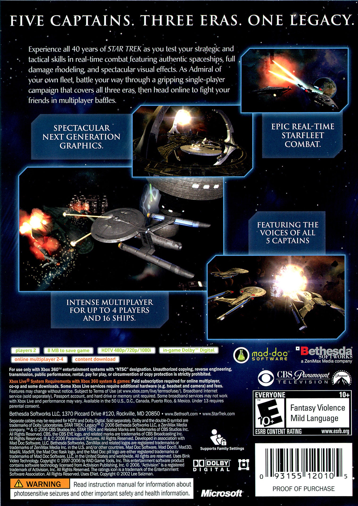 Star Trek Legacy Xbox 360 - Video Game - Used - CaveGamers - Image 2
