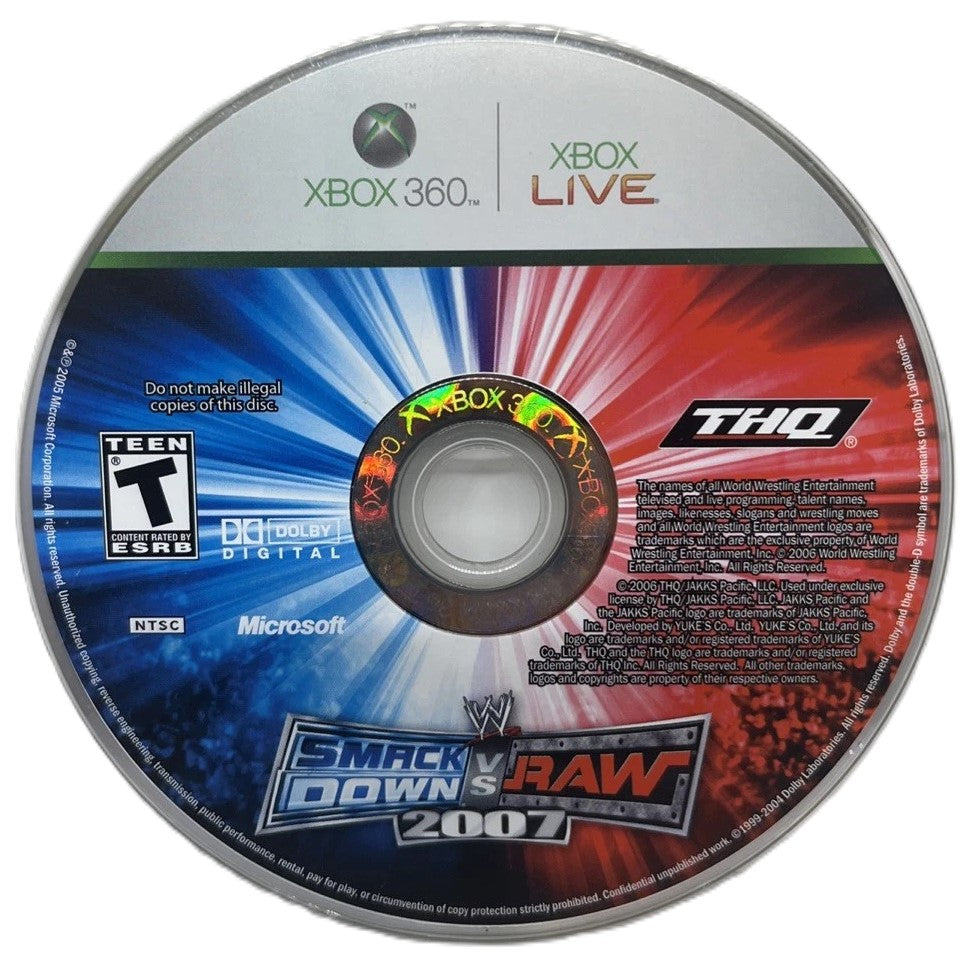 WWE Smackdown vs. Raw 2007 Xbox 360 - Video Game - Used - CaveGamers - Image 3