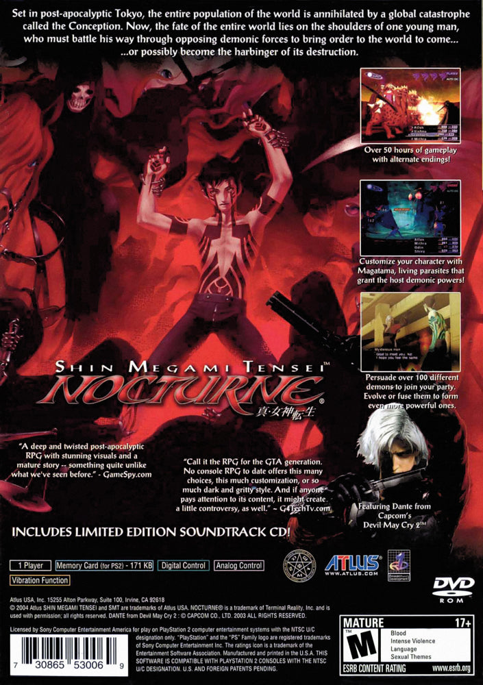 Shin Megami Tensei: Nocturne PS2 - Video Game - Used - CaveGamers - Image 2