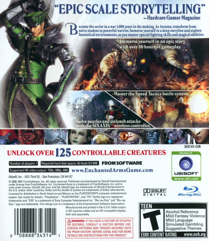 Enchanted Arms PS3 - Video Game - Used - CaveGamers - Image 2