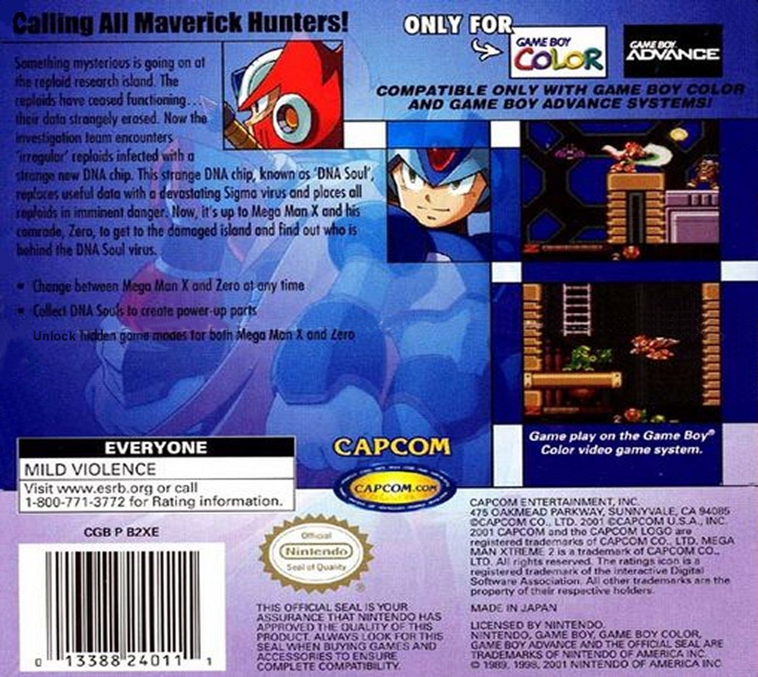 Mega Man Xtreme 2 Game Boy Color - Video Game - Used - CaveGamers - Image 2