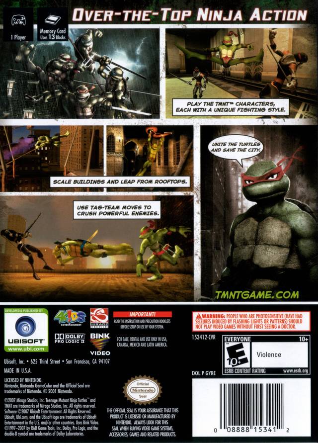 TMNT GameCube - Video Game - Used - CaveGamers - Image 2