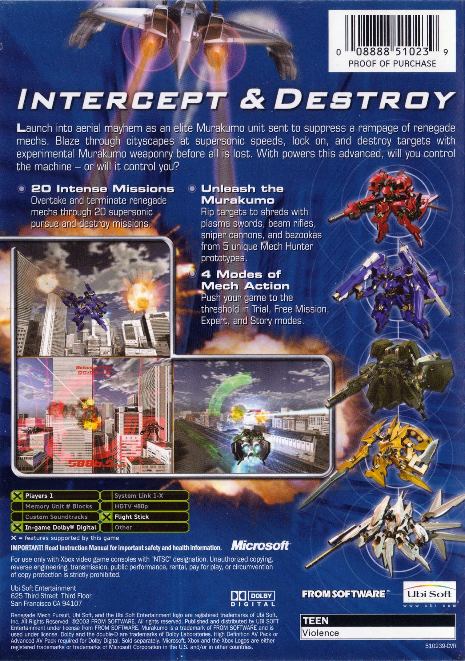 Murakumo Renegade Mech Pursuit Xbox - Video Game - Used - CaveGamers - Image 2
