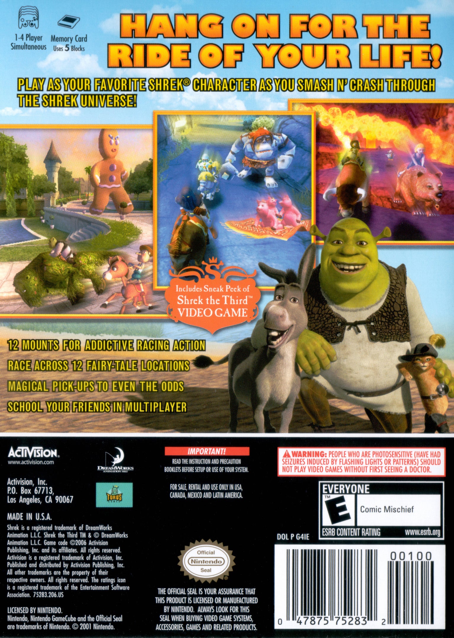 Shrek Smash and Crash Racing GameCube - Video Game - Used - CaveGamers - Image 2