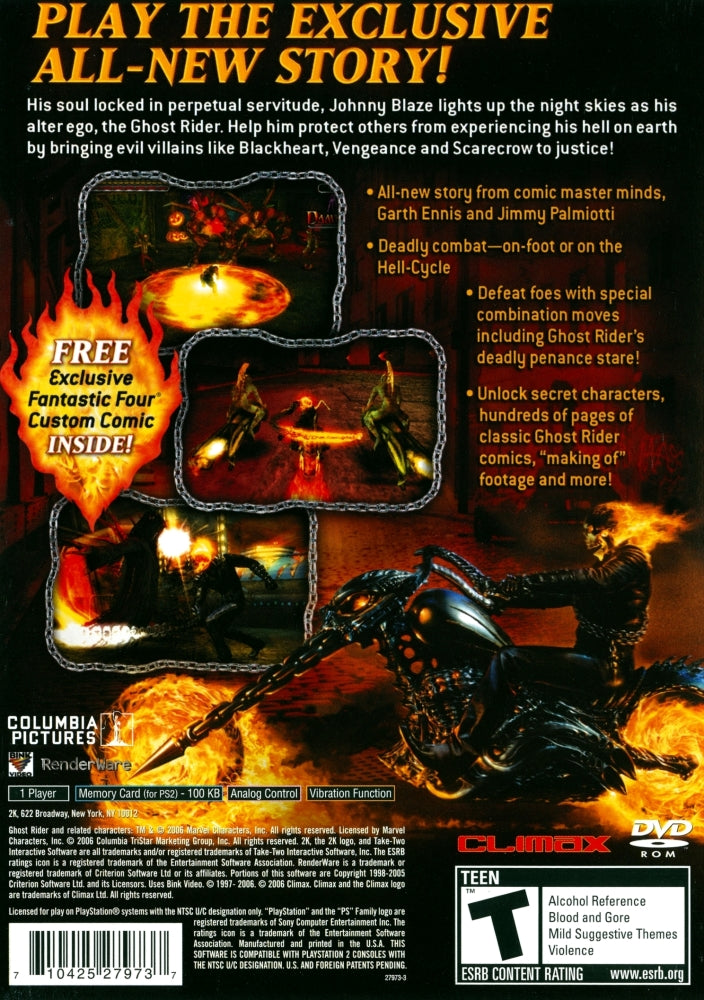Ghost Rider PS2 - Video Game - Used - CaveGamers - Image 2