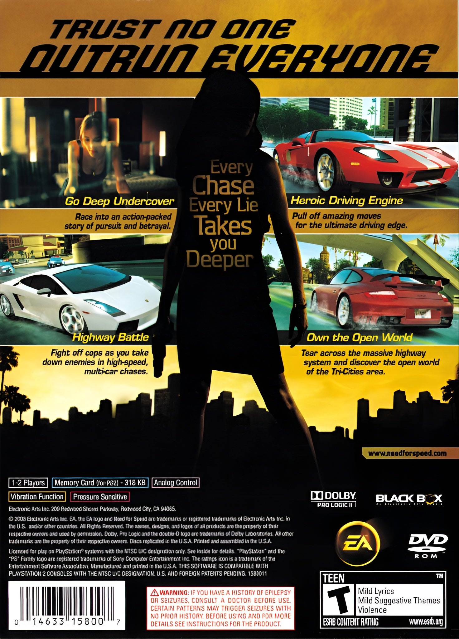 Need For Speed Undercover PS2 - Video Game - Used - CaveGamers - Image 2