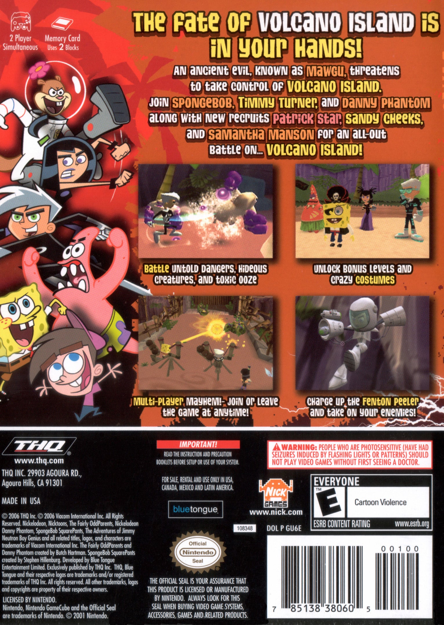 Nicktoons Battle for Volcano Island GameCube - Video Game - Used - CaveGamers - Image 2