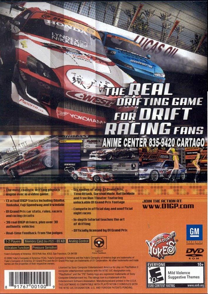 D1 Professional Drift Grand Prix Series PS2 - Video Game - Used - CaveGamers - Image 2