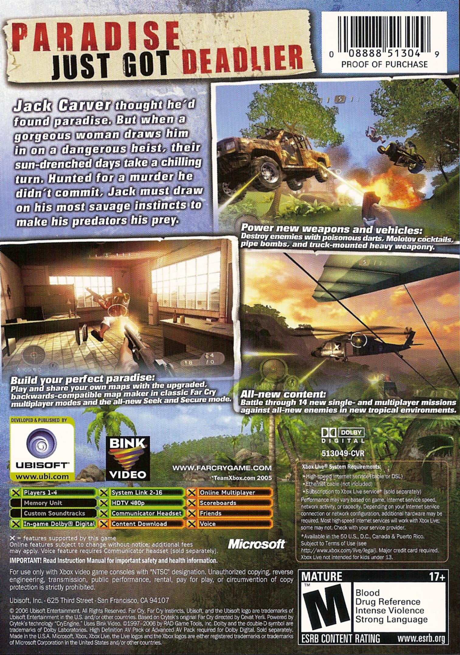 Far Cry Instincts Evolution Xbox - Video Game - Used - CaveGamers - Image 2