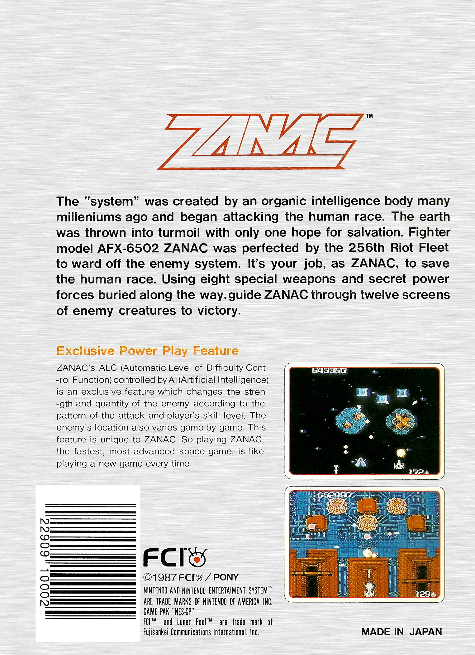 Zanac NES - Video Game - Used - CaveGamers - Image 2