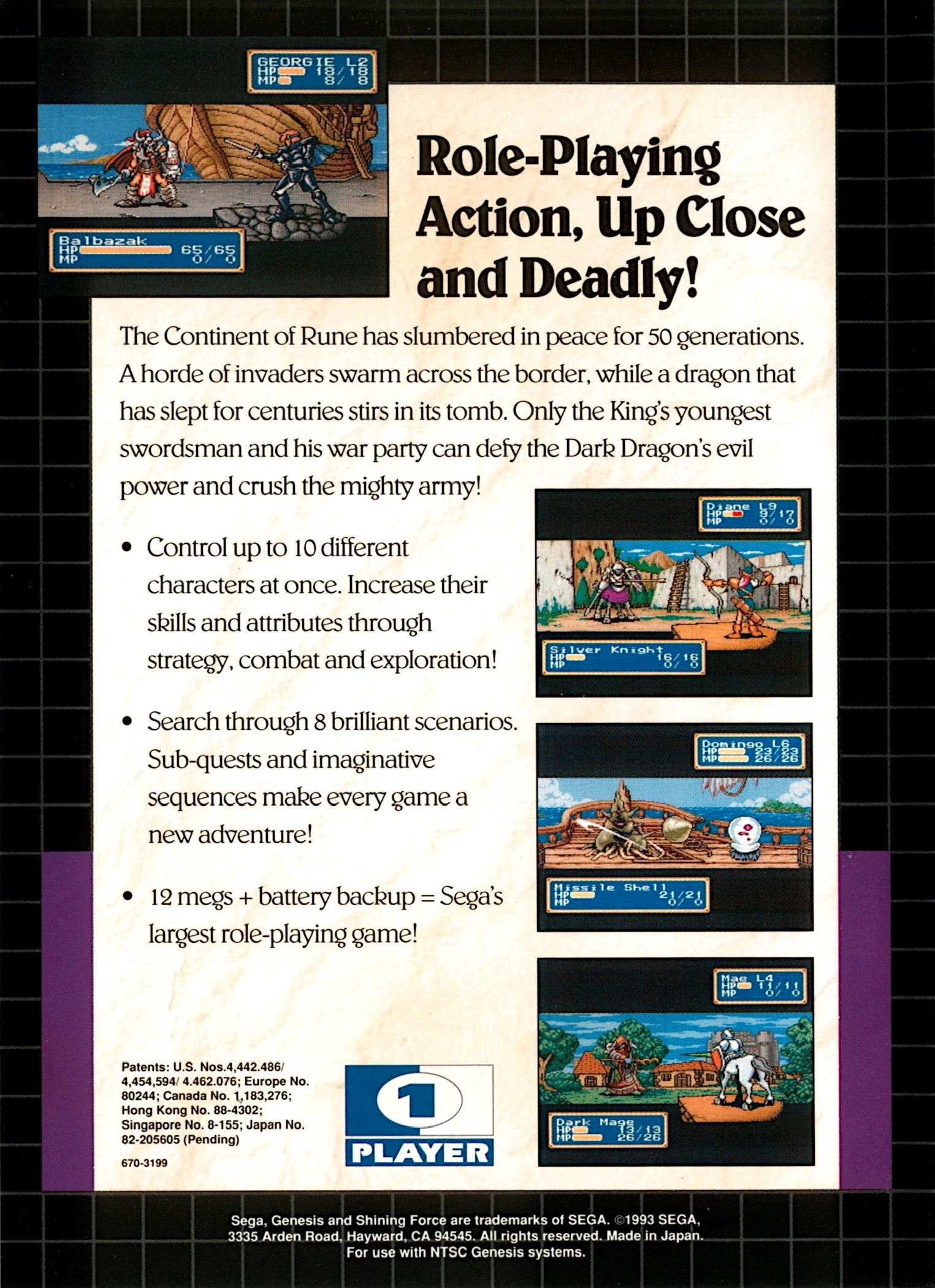 Shining Force Genesis - Video Game - Used - CaveGamers - Image 2