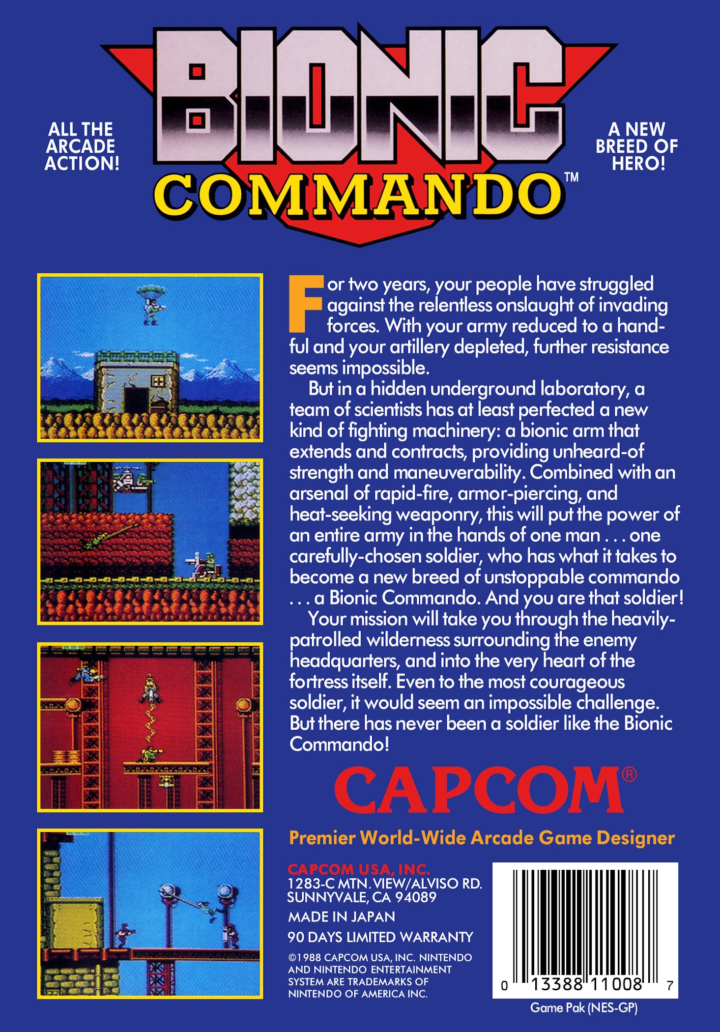 Bionic Commando NES - Video Game - Used - CaveGamers - Image 2