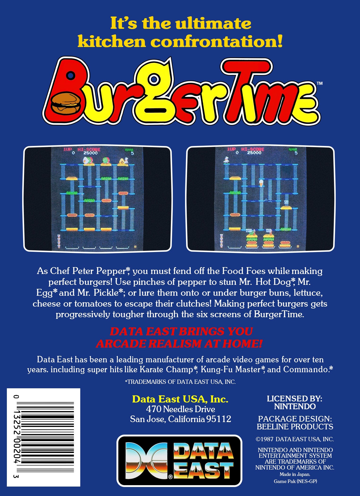 Burgertime NES - Video Game - Used - CaveGamers - Image 2