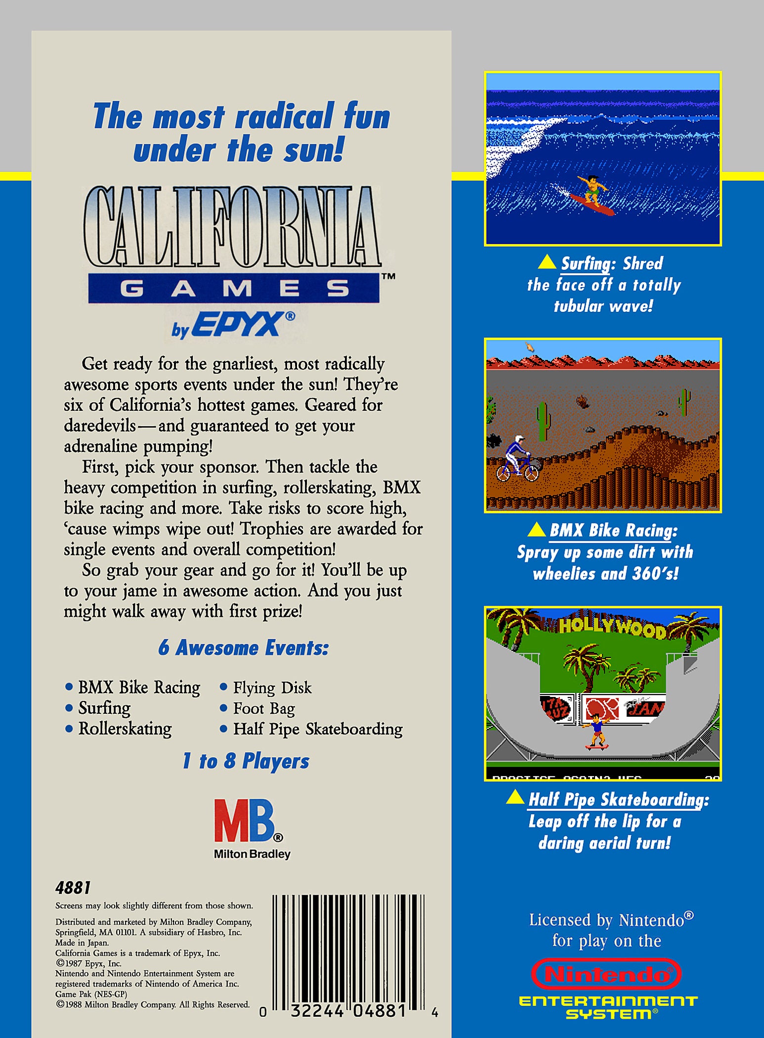 California Games NES - Video Game - Used - CaveGamers - Image 2