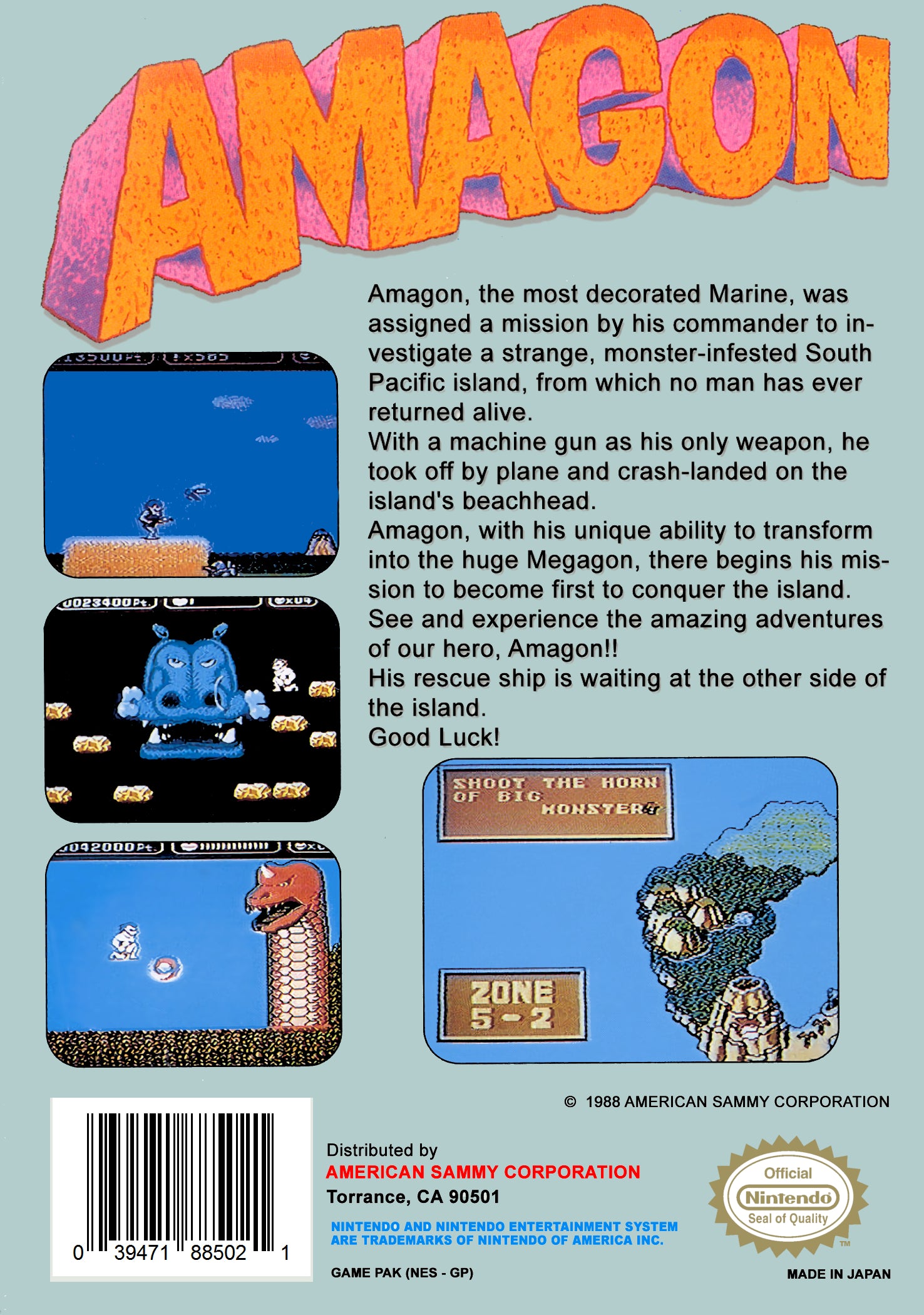 Amagon NES - Video Game - Used - CaveGamers - Image 2