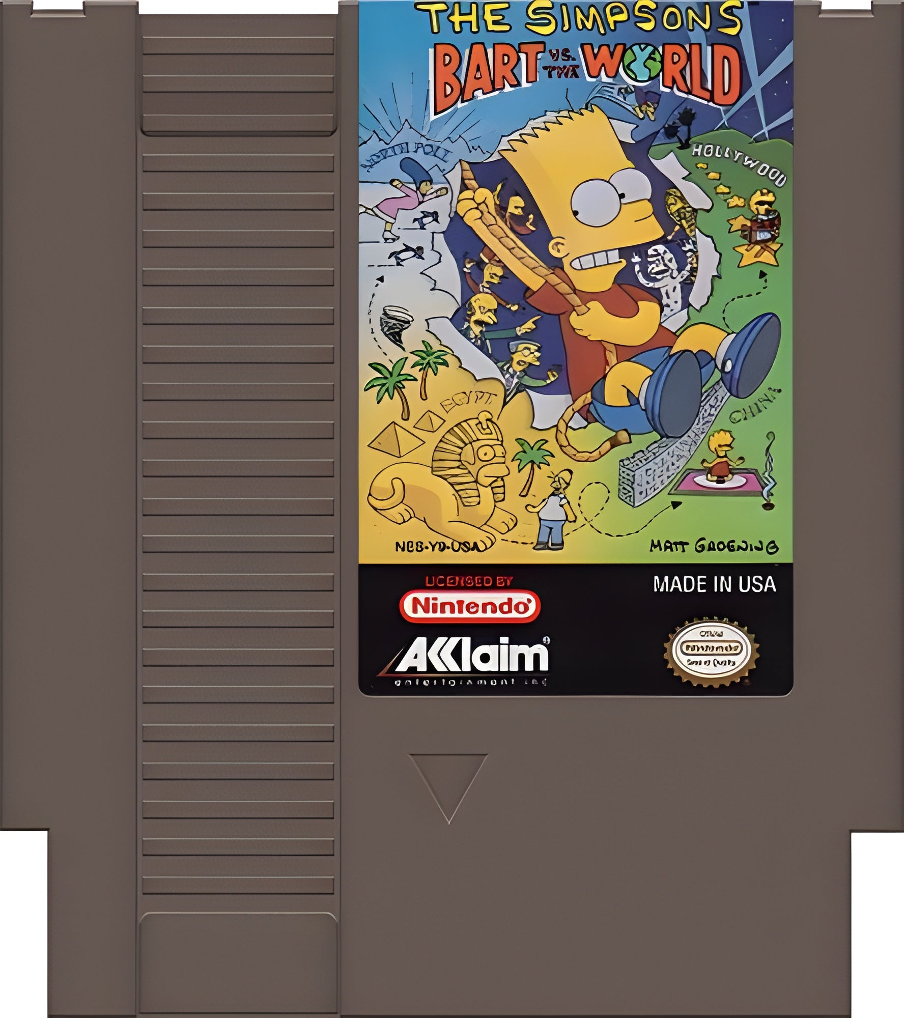 The Simpsons Bart vs the World NES - Video Game - Used - CaveGamers - Image 3