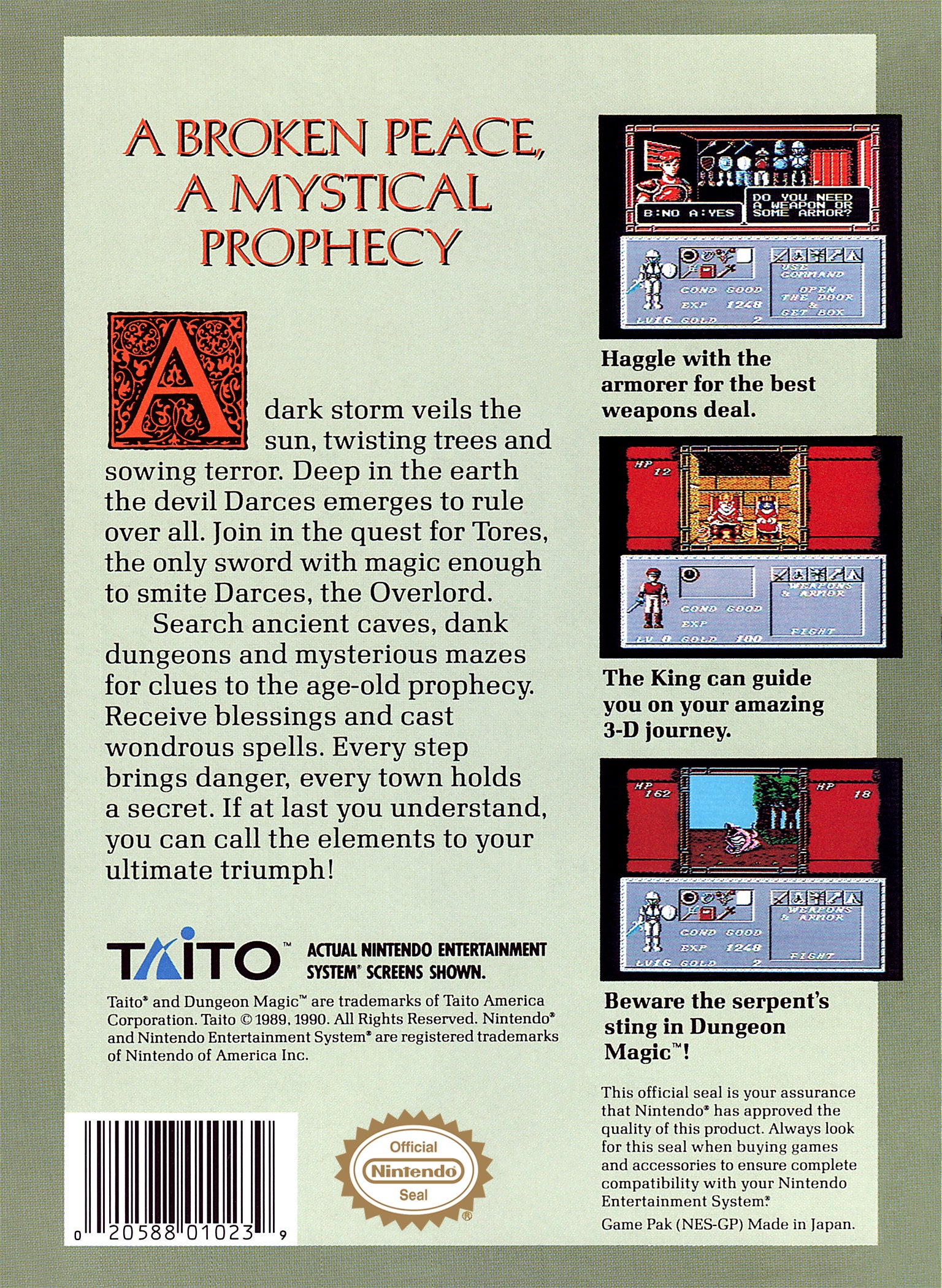 Dungeon Magic NES - Video Game - Used - CaveGamers - Image 2