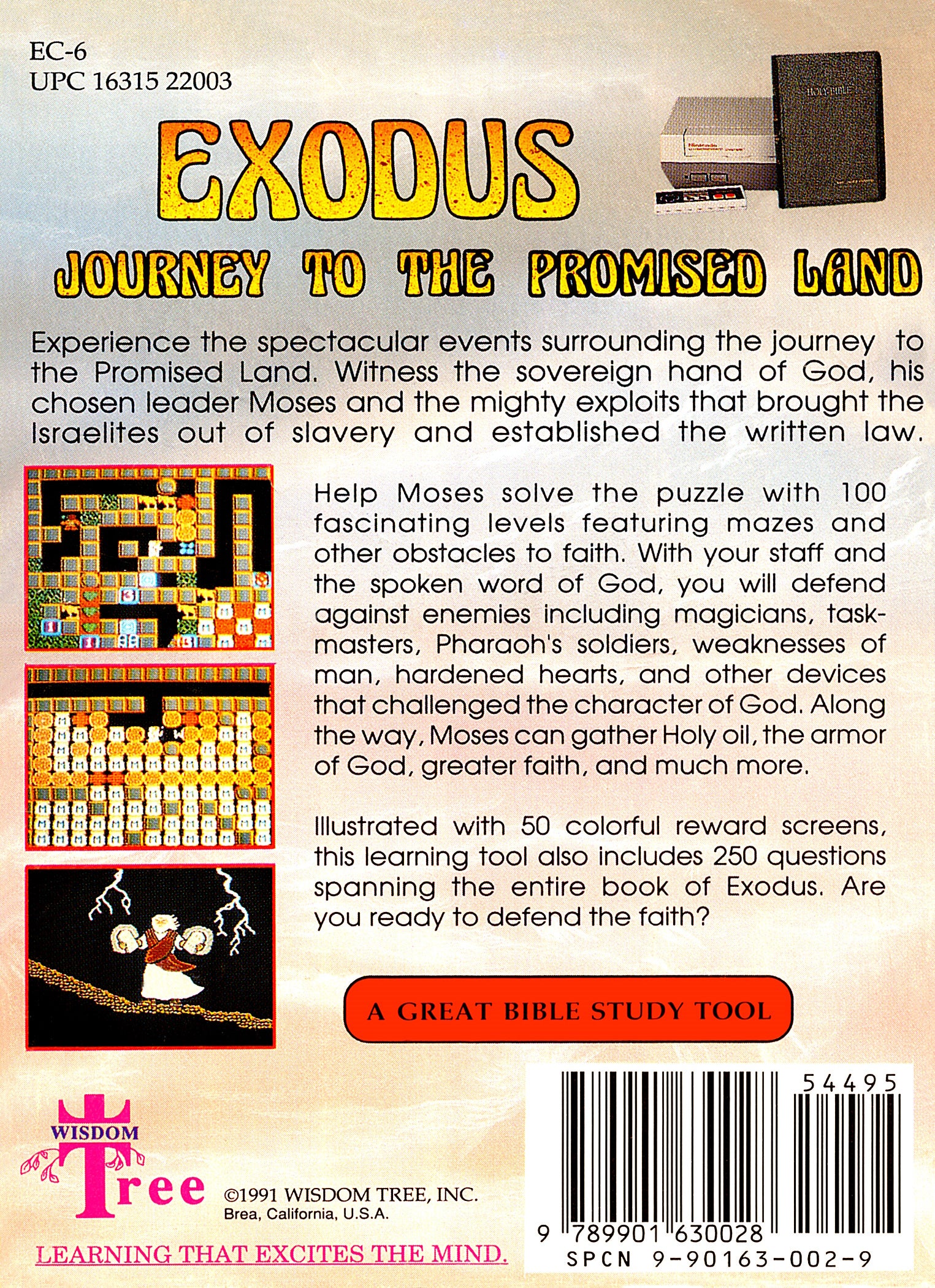 Exodus Journey to the Promised Land NES - Video Game - Used - CaveGamers - Image 2