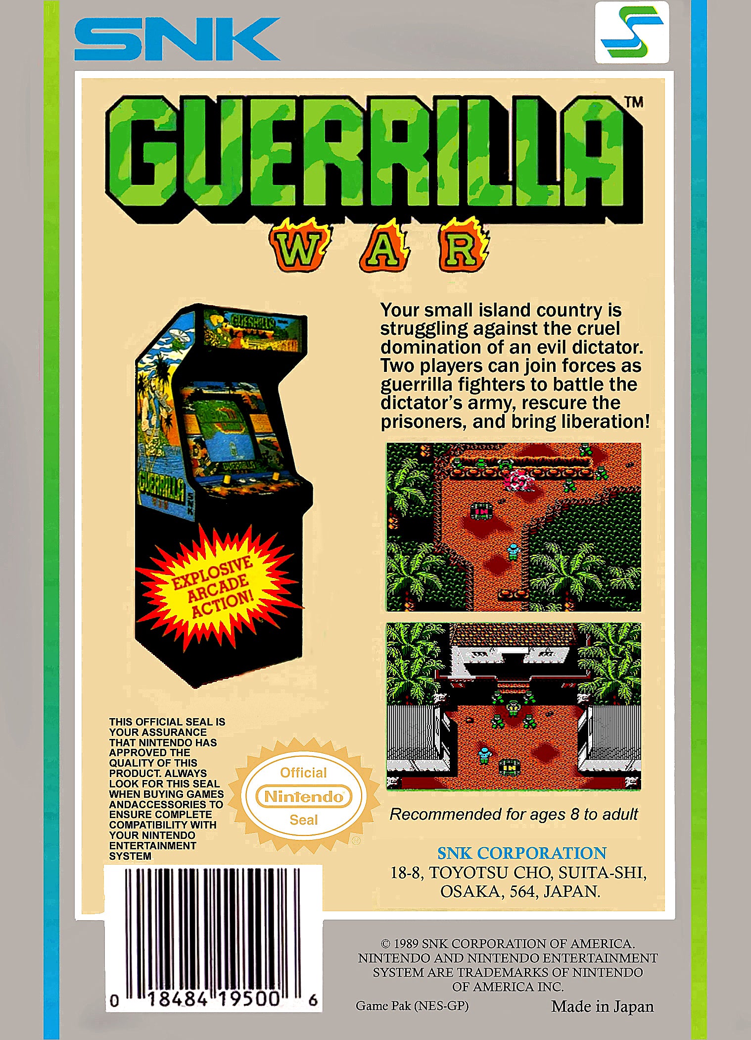 Guerrilla War NES - Video Game - Used - CaveGamers - Image 2