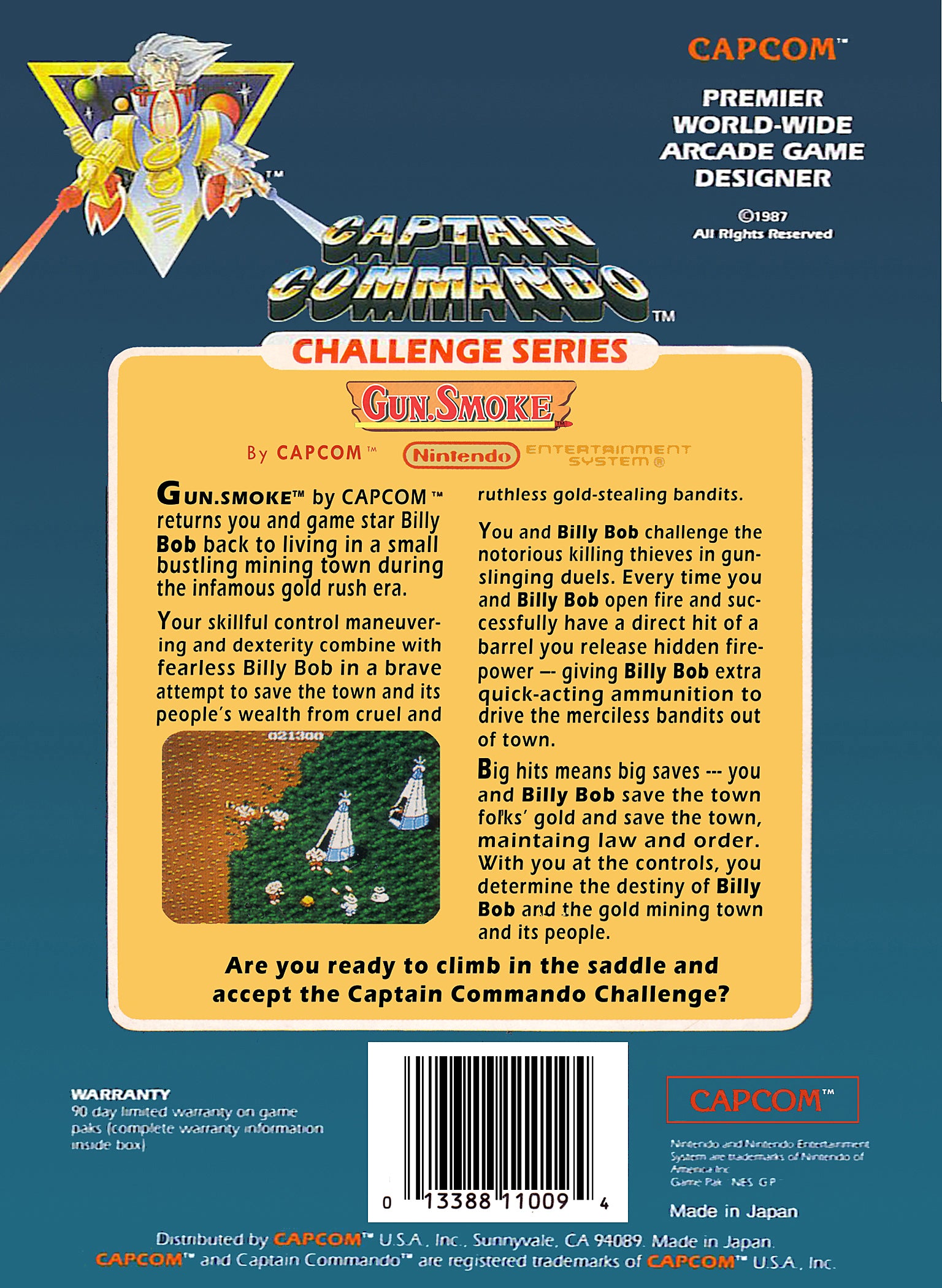 Gun.Smoke NES - Video Game - Used - CaveGamers - Image 2