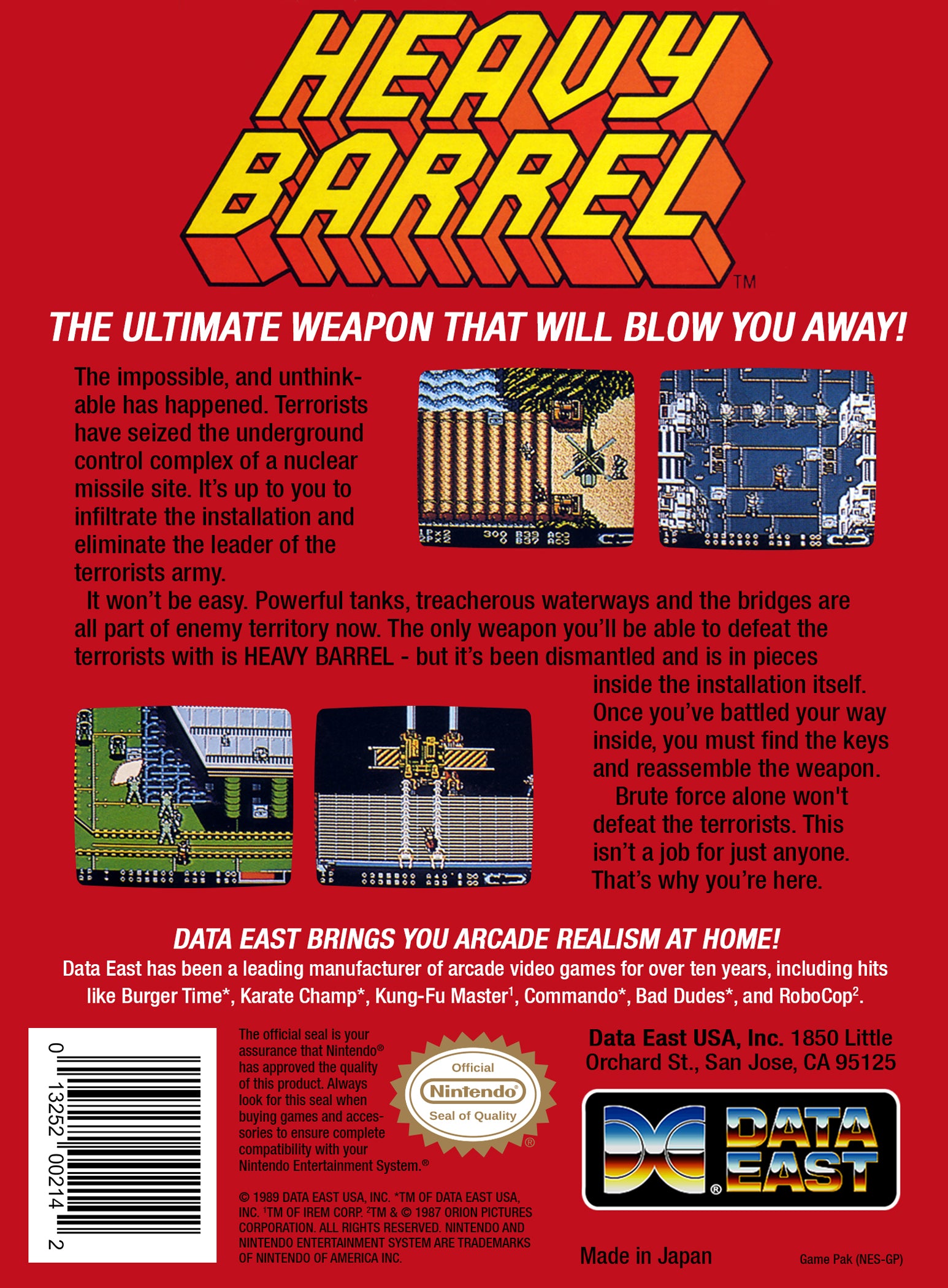 Heavy Barrel NES - Video Game - Used - CaveGamers - Image 2