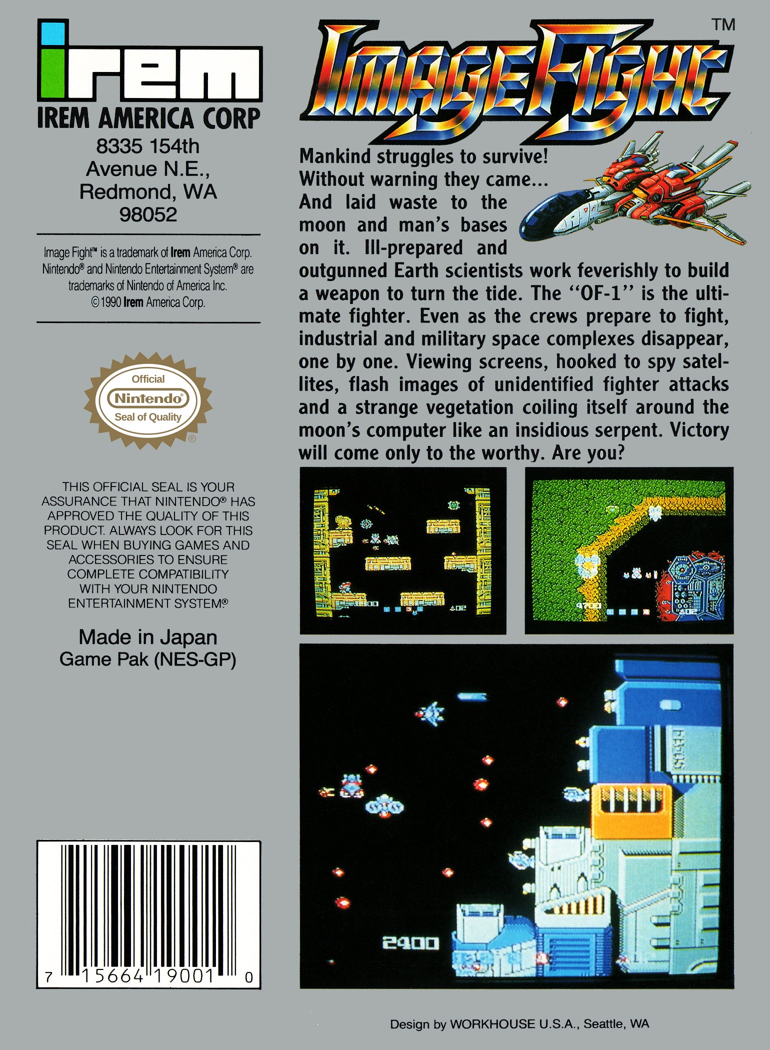 Image Fight NES - Video Game - Used - CaveGamers - Image 2