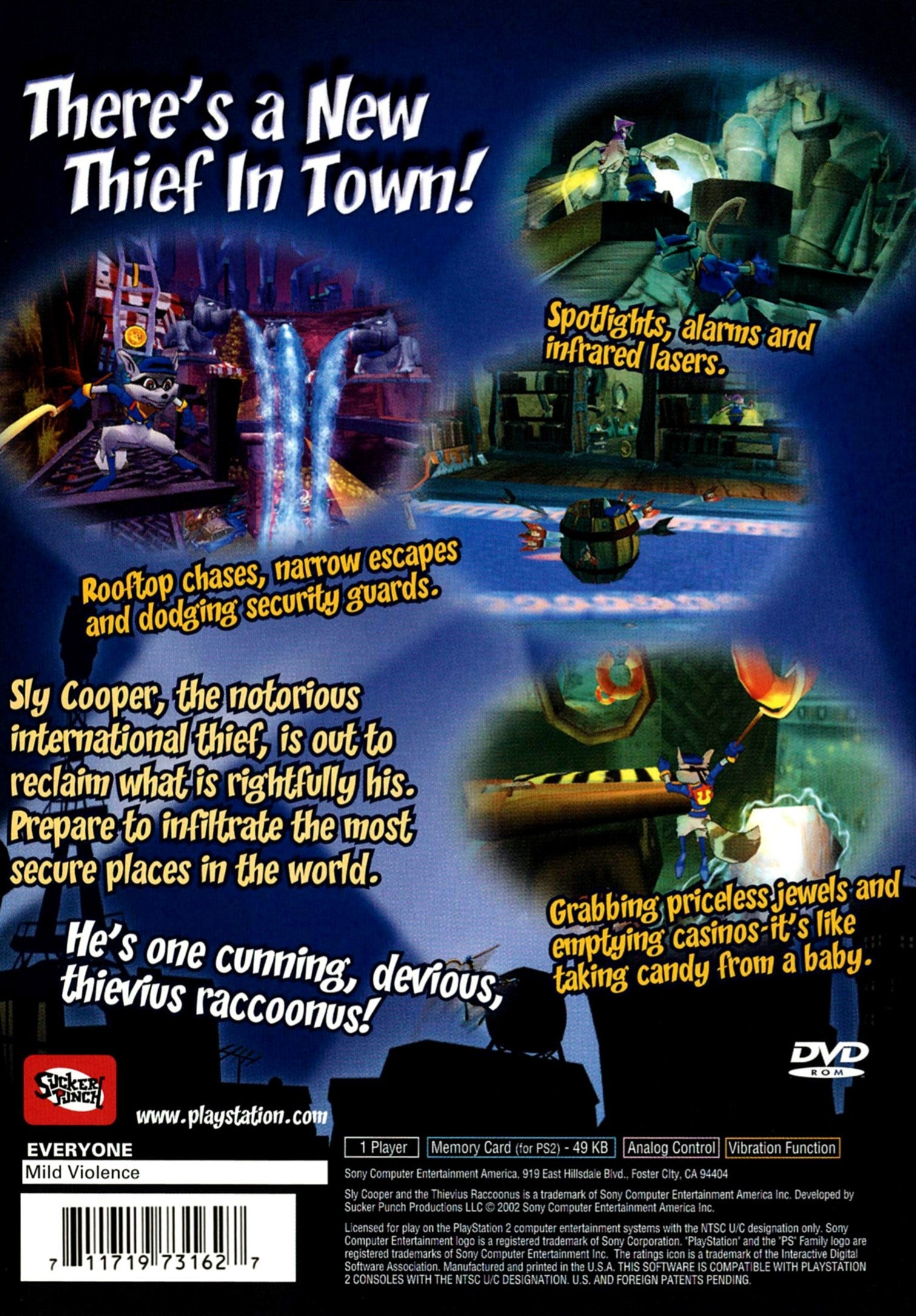 Sly Cooper And The Thievius Raccoonus PS2 - Video Game - Used - CaveGamers - Image 2