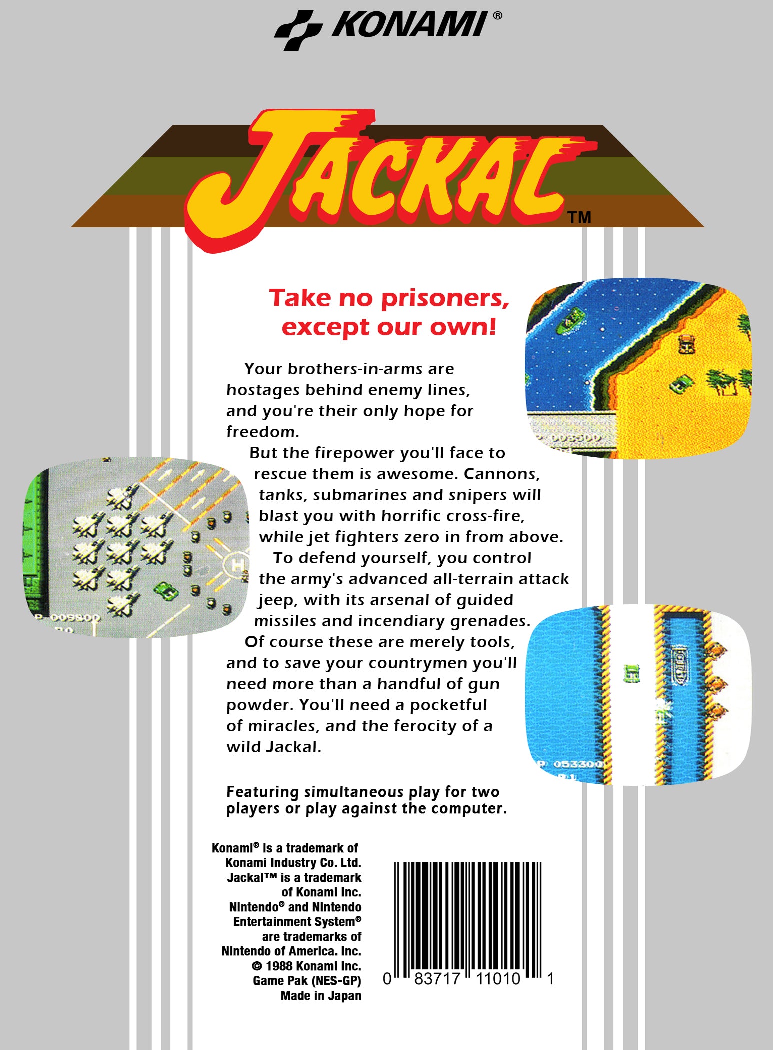 Jackal NES - Video Game - Used - CaveGamers - Image 2