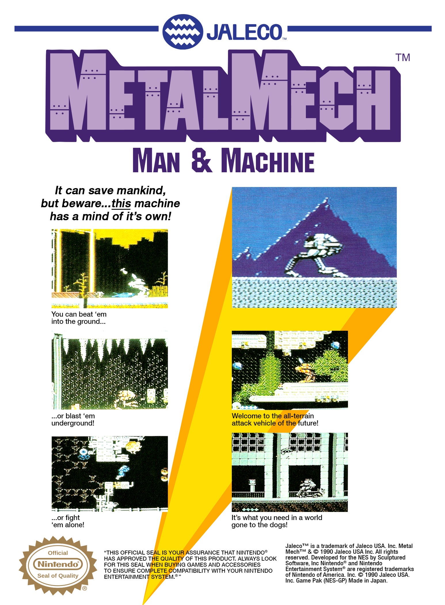 Metal Mech NES - Video Game - Used - CaveGamers - Image 2