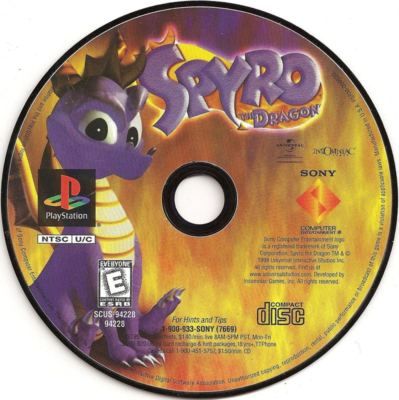 Spyro The Dragon Playstation - Video Game - Used - CaveGamers - Image 2