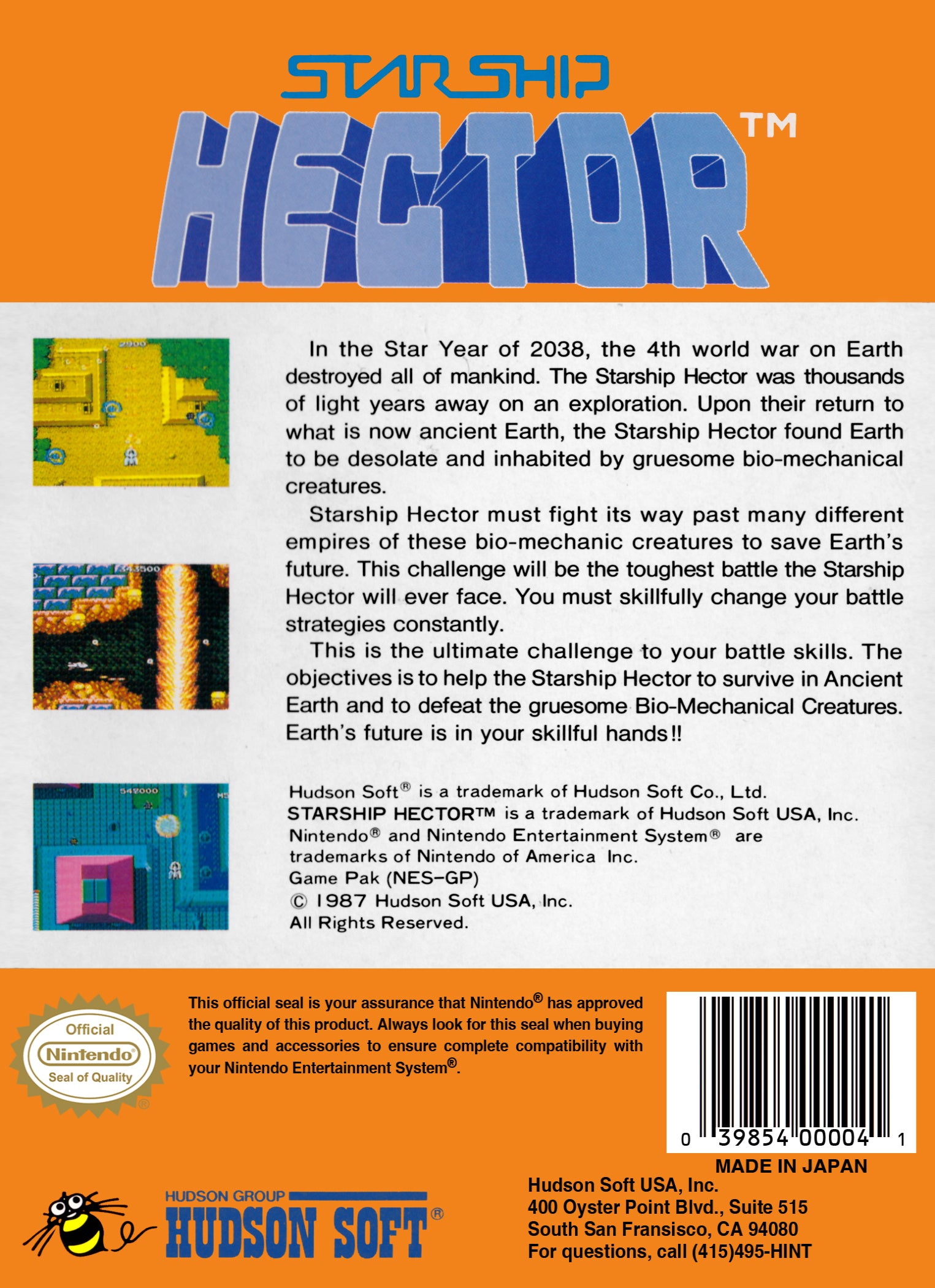 Starship Hector NES - Video Game - Used - CaveGamers - Image 2