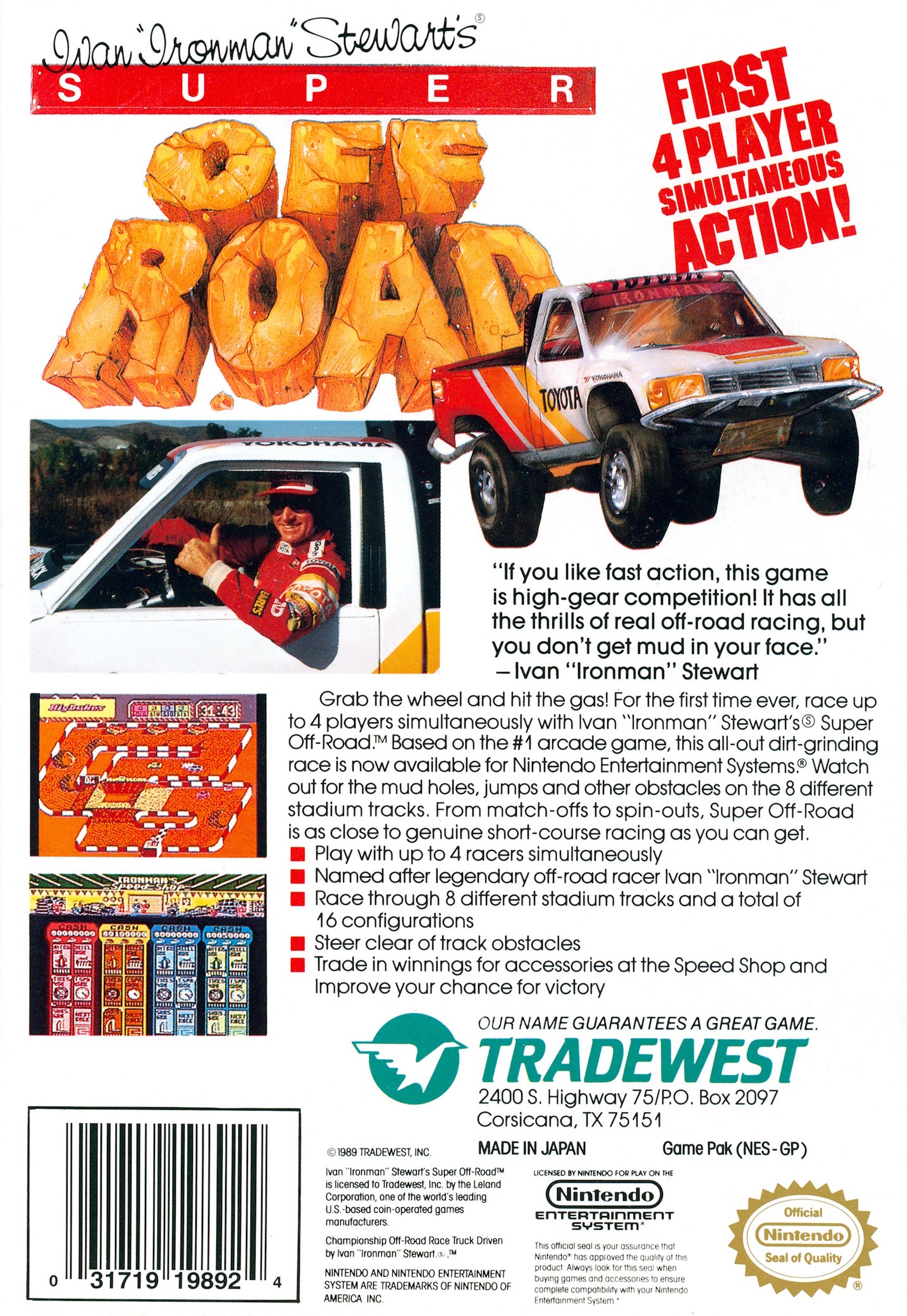 Super Off Road NES - Video Game - Used - CaveGamers - Image 2