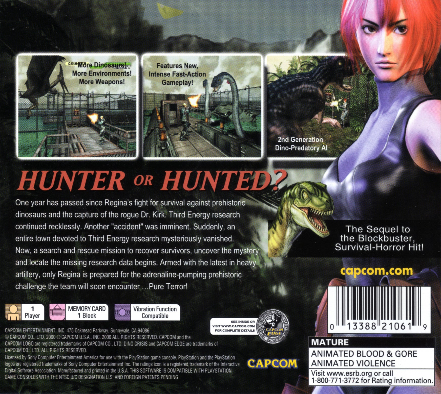 Dino Crisis 2 Playstation - Video Game - Used - CaveGamers - Image 2