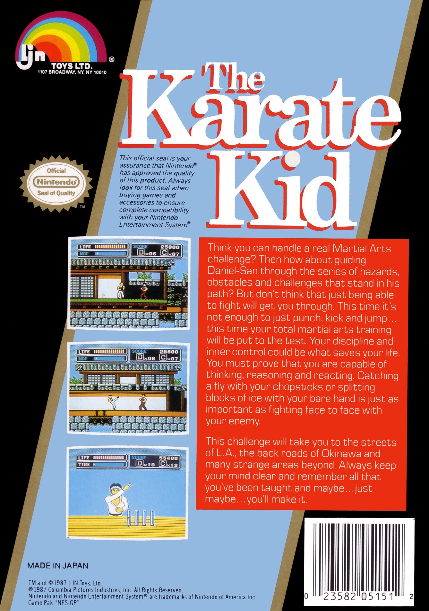 The Karate Kid NES - Video Game - Used - CaveGamers - Image 2