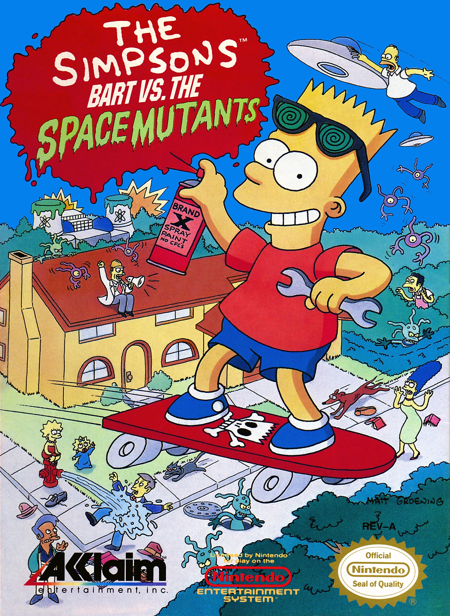 The Simpsons Bart vs the Space Mutants NES - Video Game - Used - CaveGamers