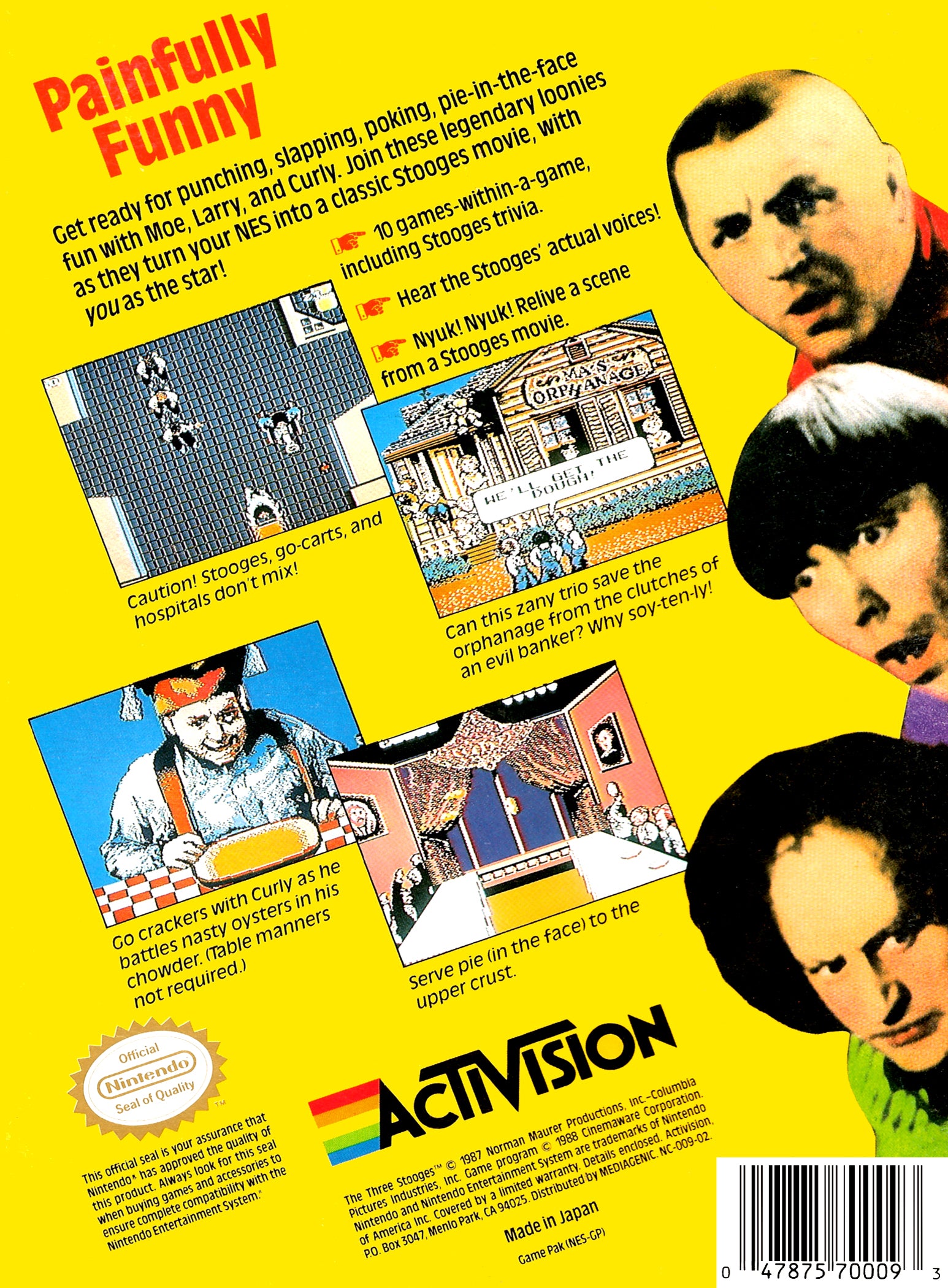 The Three Stooges NES - Video Game - Used - CaveGamers - Image 2
