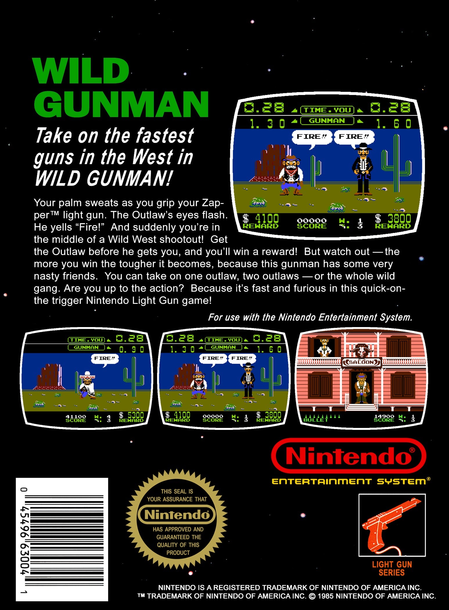 Wild Gunman NES - Video Game - Used - CaveGamers - Image 2