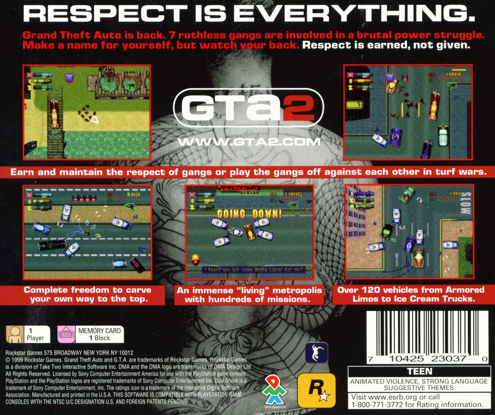 Grand Theft Auto 2 Playstation - Video Game - Used - CaveGamers - Image 2