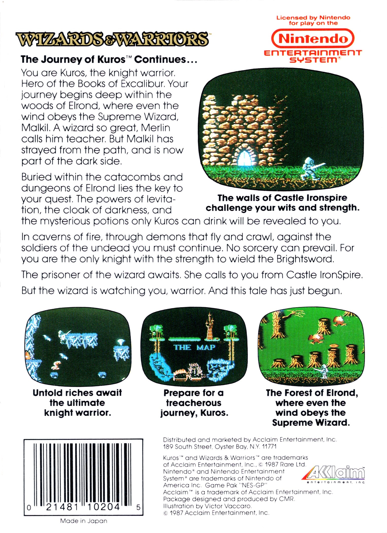 Wizards and Warriors NES - Video Game - Used - CaveGamers - Image 2