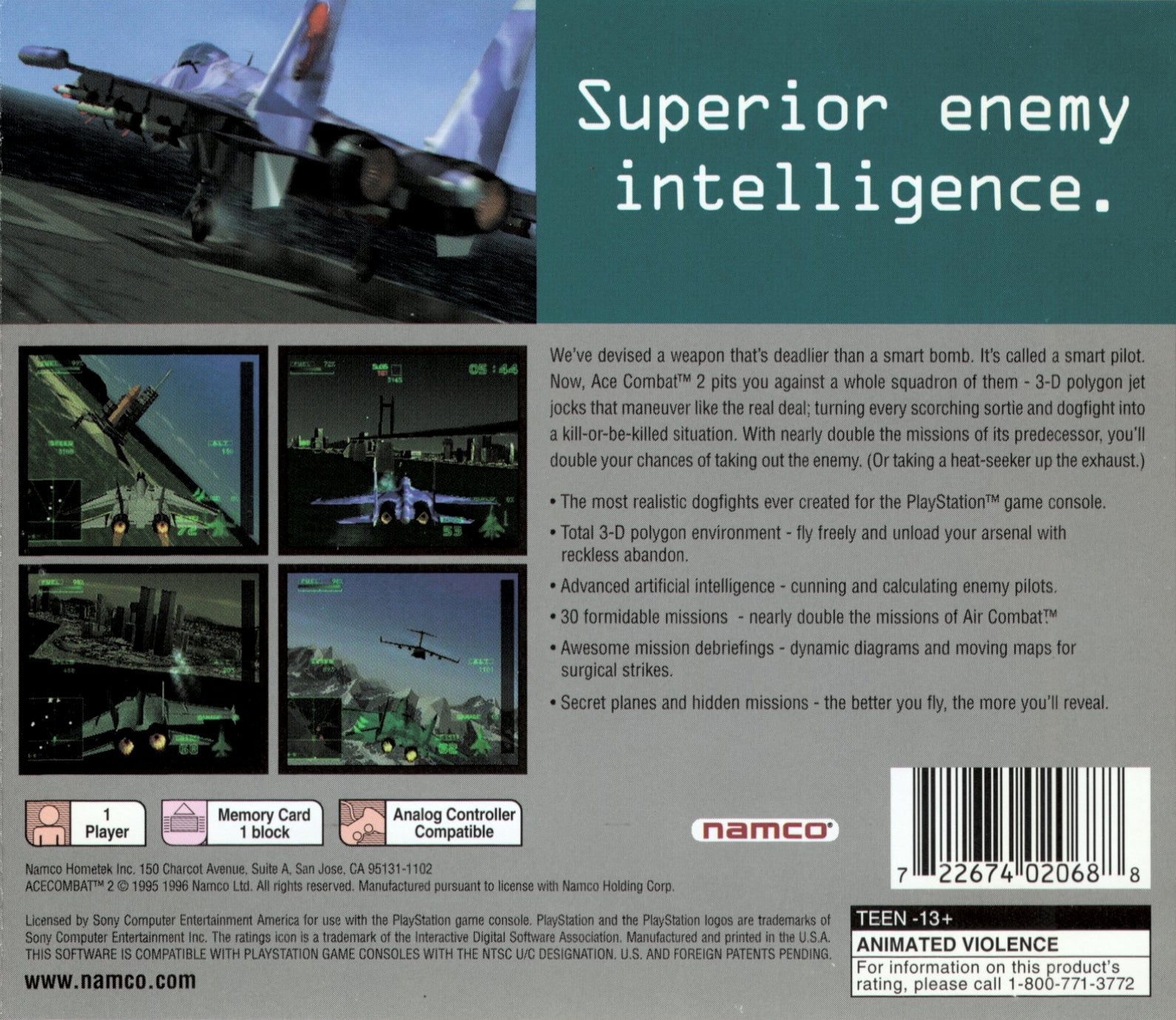 Ace Combat 2 Playstation - Video Game - Used - CaveGamers - Image 2