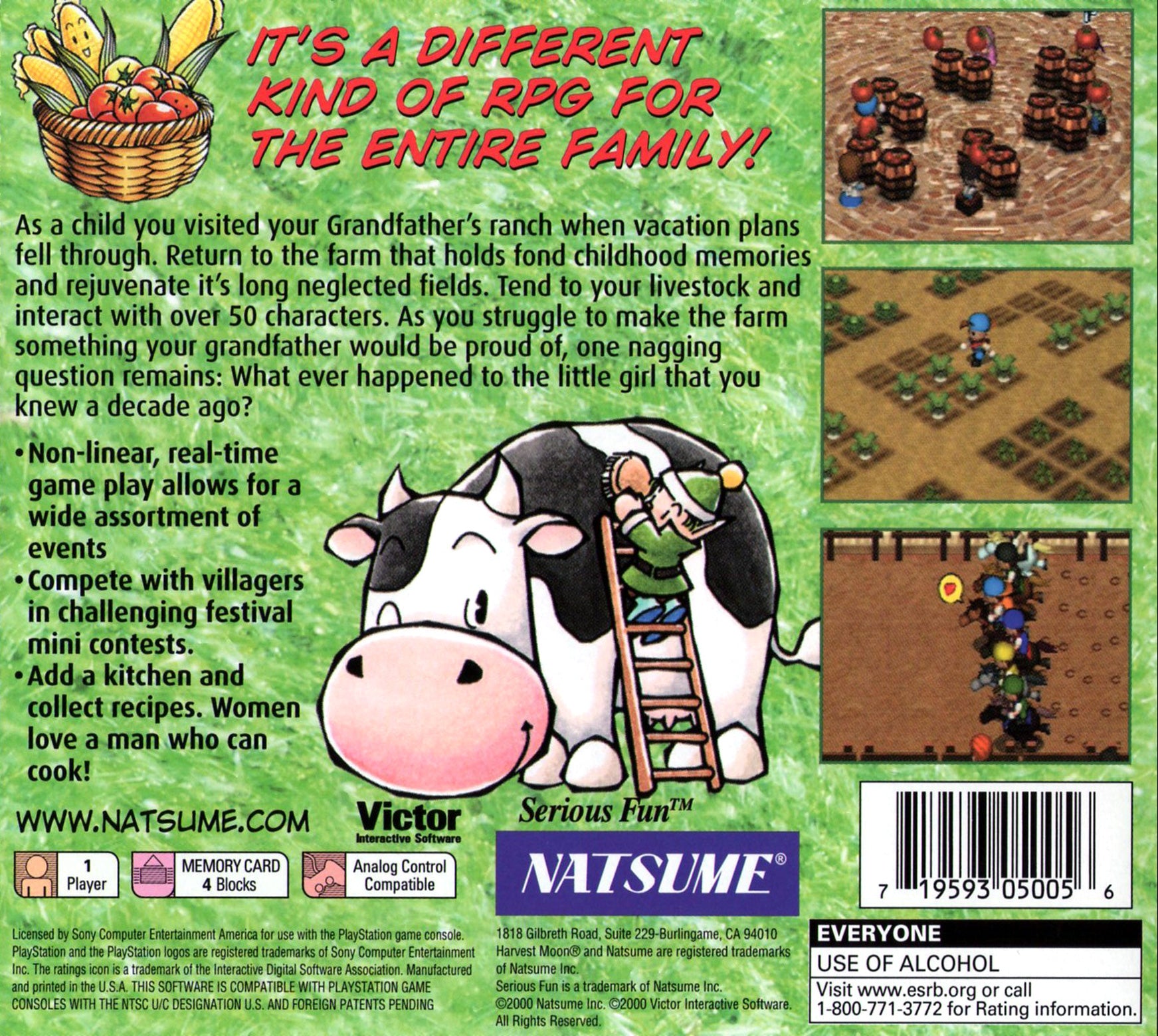 Harvest Moon Back to Nature Playstation - Video Game - Used - CaveGamers - Image 2