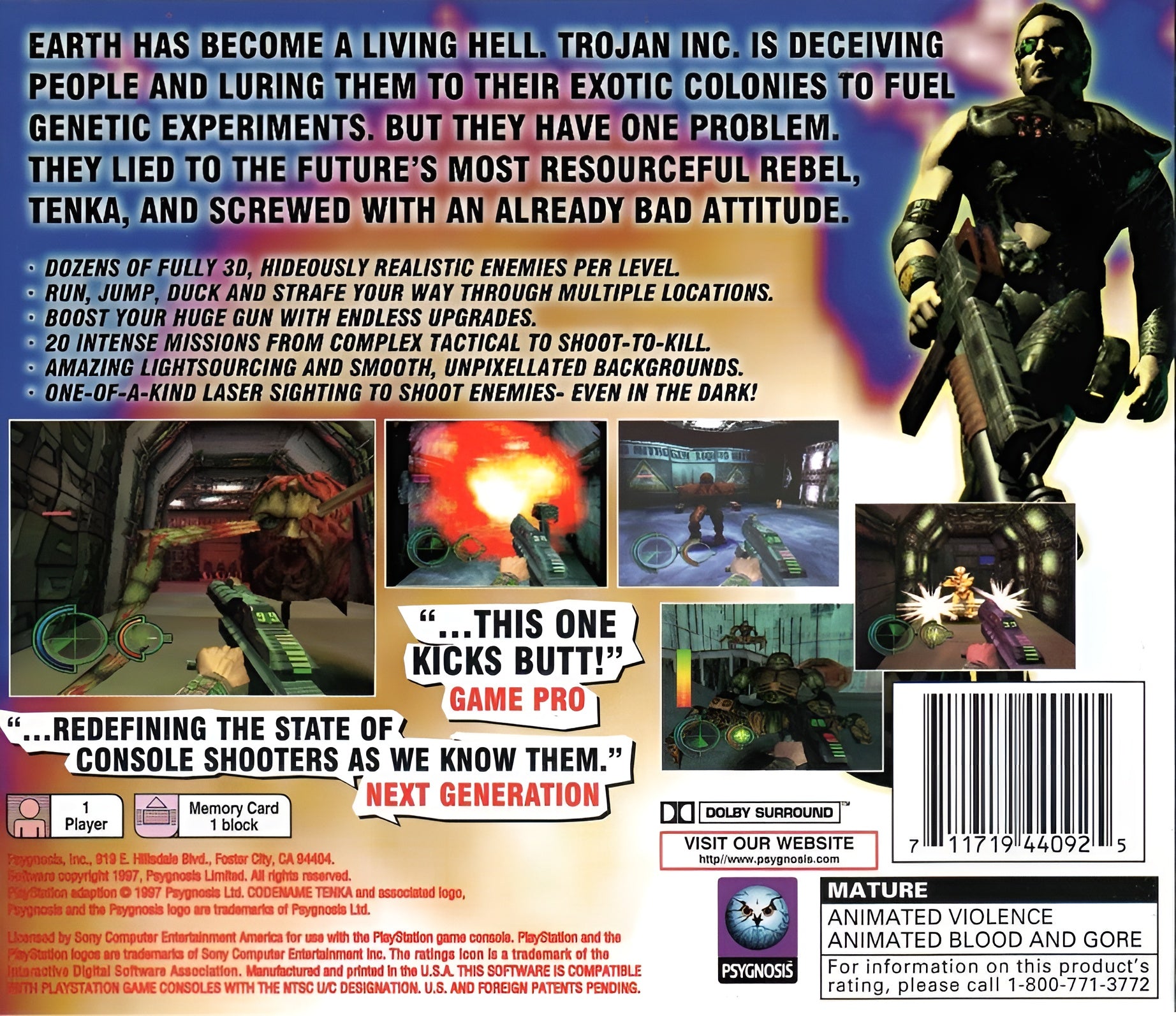 Codename Tenka Playstation - Video Game - Used - CaveGamers - Image 2
